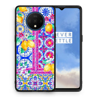 Thumbnail for Θήκη OnePlus 7T Retro Spring από τη Smartfits με σχέδιο στο πίσω μέρος και μαύρο περίβλημα | OnePlus 7T Retro Spring case with colorful back and black bezels