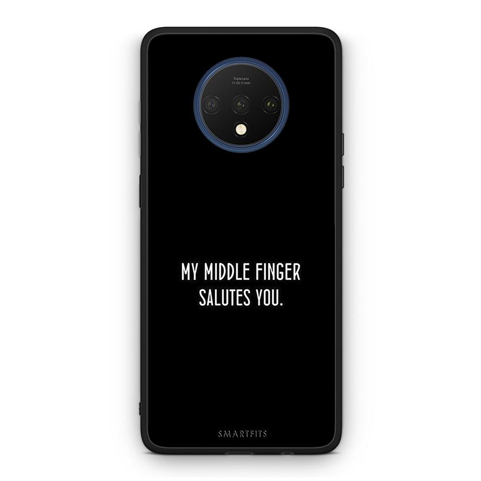 OnePlus 7T Salute θήκη από τη Smartfits με σχέδιο στο πίσω μέρος και μαύρο περίβλημα | Smartphone case with colorful back and black bezels by Smartfits