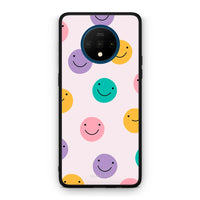 Thumbnail for OnePlus 7T Smiley Faces θήκη από τη Smartfits με σχέδιο στο πίσω μέρος και μαύρο περίβλημα | Smartphone case with colorful back and black bezels by Smartfits