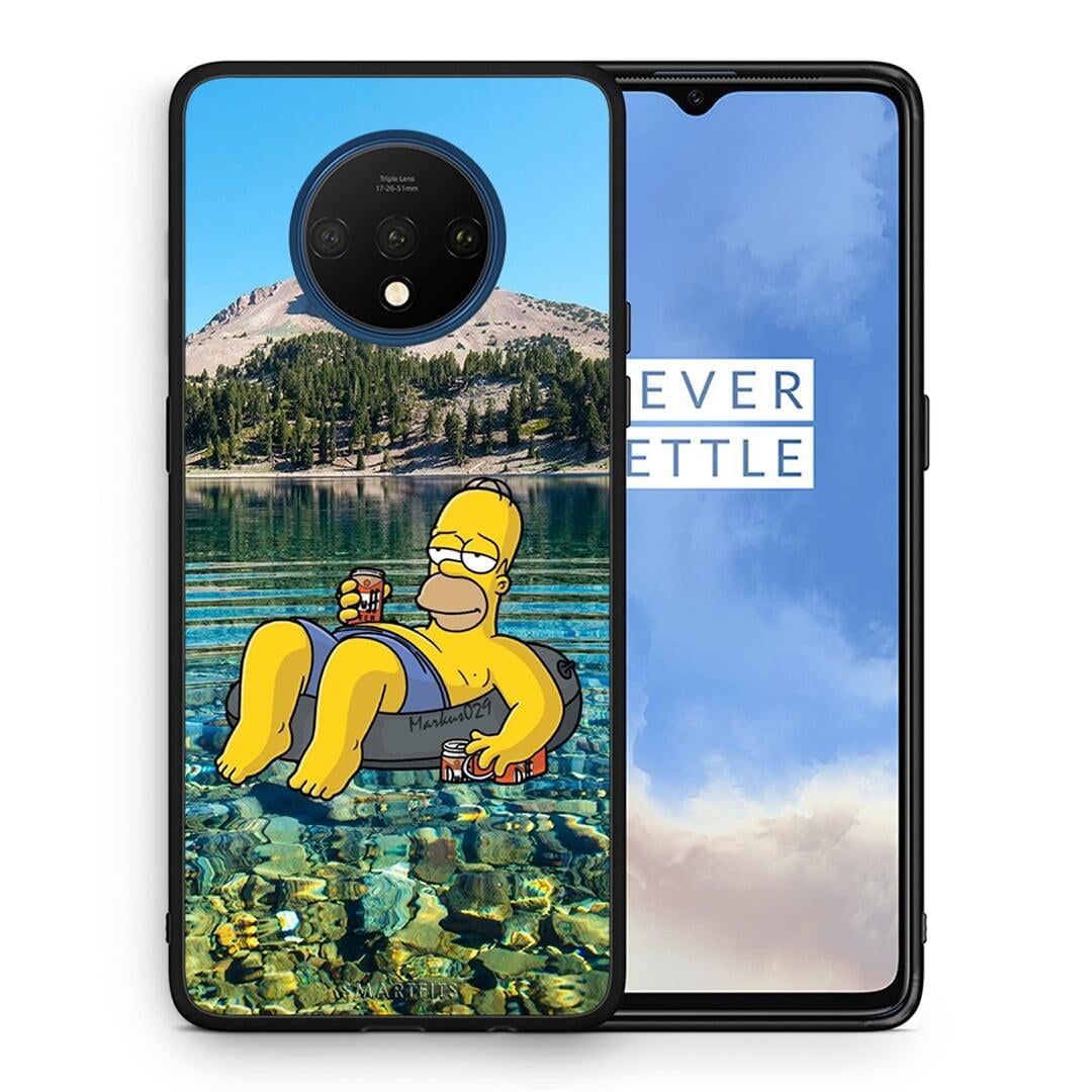 Θήκη OnePlus 7T Summer Happiness από τη Smartfits με σχέδιο στο πίσω μέρος και μαύρο περίβλημα | OnePlus 7T Summer Happiness case with colorful back and black bezels