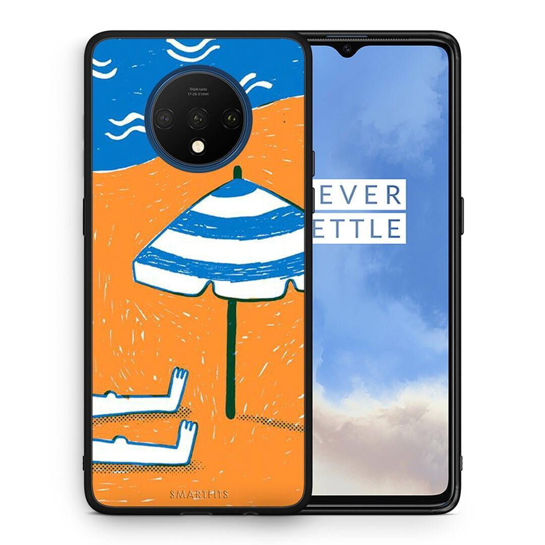 Θήκη OnePlus 7T Summering από τη Smartfits με σχέδιο στο πίσω μέρος και μαύρο περίβλημα | OnePlus 7T Summering case with colorful back and black bezels