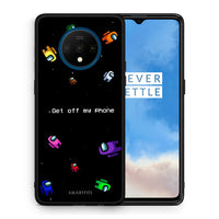 Thumbnail for Θήκη OnePlus 7T AFK Text από τη Smartfits με σχέδιο στο πίσω μέρος και μαύρο περίβλημα | OnePlus 7T AFK Text case with colorful back and black bezels