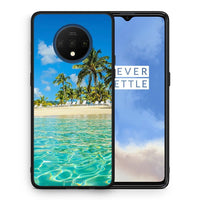 Thumbnail for Θήκη OnePlus 7T Tropical Vibes από τη Smartfits με σχέδιο στο πίσω μέρος και μαύρο περίβλημα | OnePlus 7T Tropical Vibes case with colorful back and black bezels