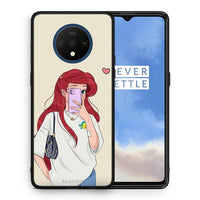 Thumbnail for Θήκη OnePlus 7T Walking Mermaid από τη Smartfits με σχέδιο στο πίσω μέρος και μαύρο περίβλημα | OnePlus 7T Walking Mermaid case with colorful back and black bezels