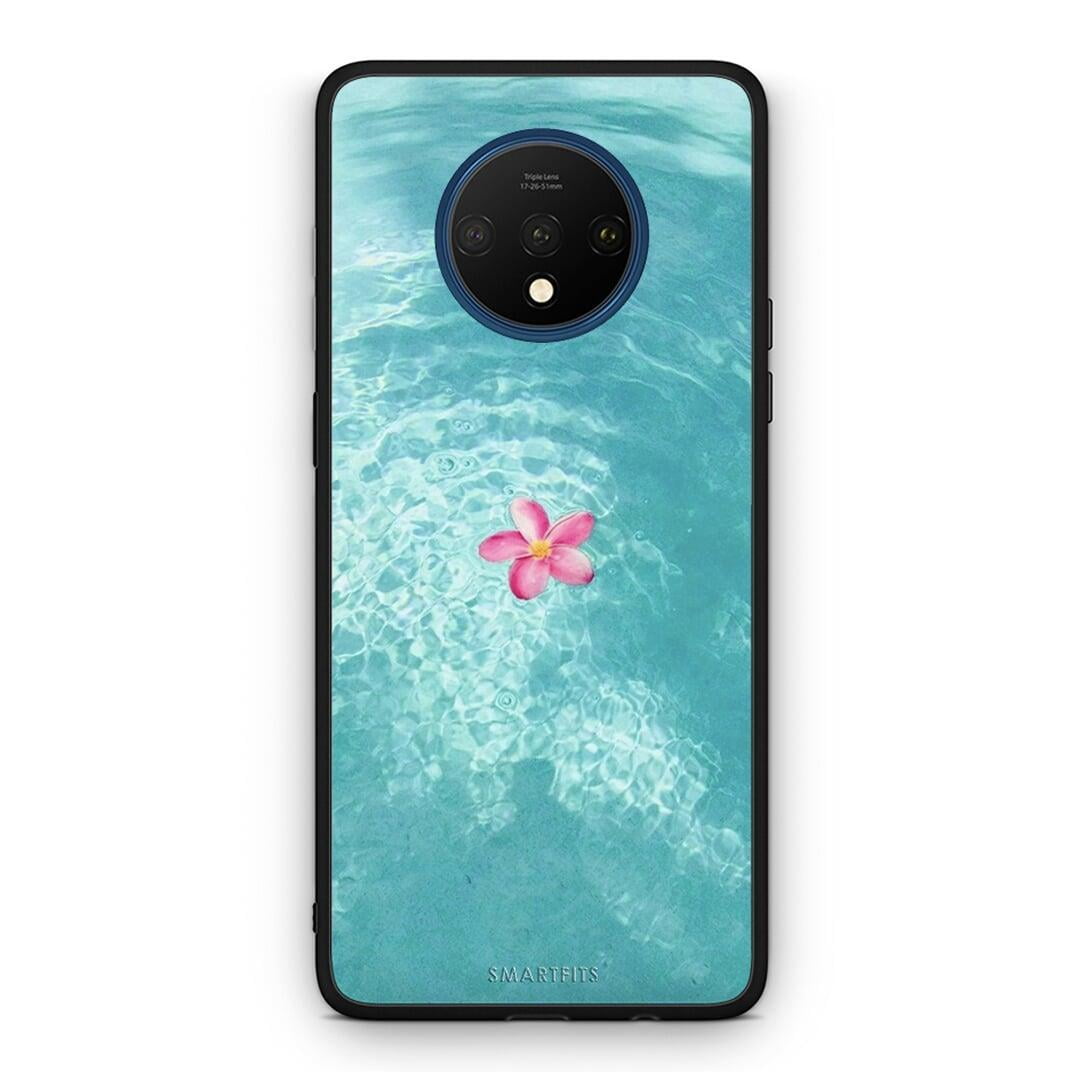 OnePlus 7T Water Flower Θήκη από τη Smartfits με σχέδιο στο πίσω μέρος και μαύρο περίβλημα | Smartphone case with colorful back and black bezels by Smartfits