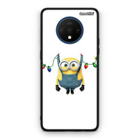 Thumbnail for OnePlus 7T Xmas Minion Lights θήκη από τη Smartfits με σχέδιο στο πίσω μέρος και μαύρο περίβλημα | Smartphone case with colorful back and black bezels by Smartfits