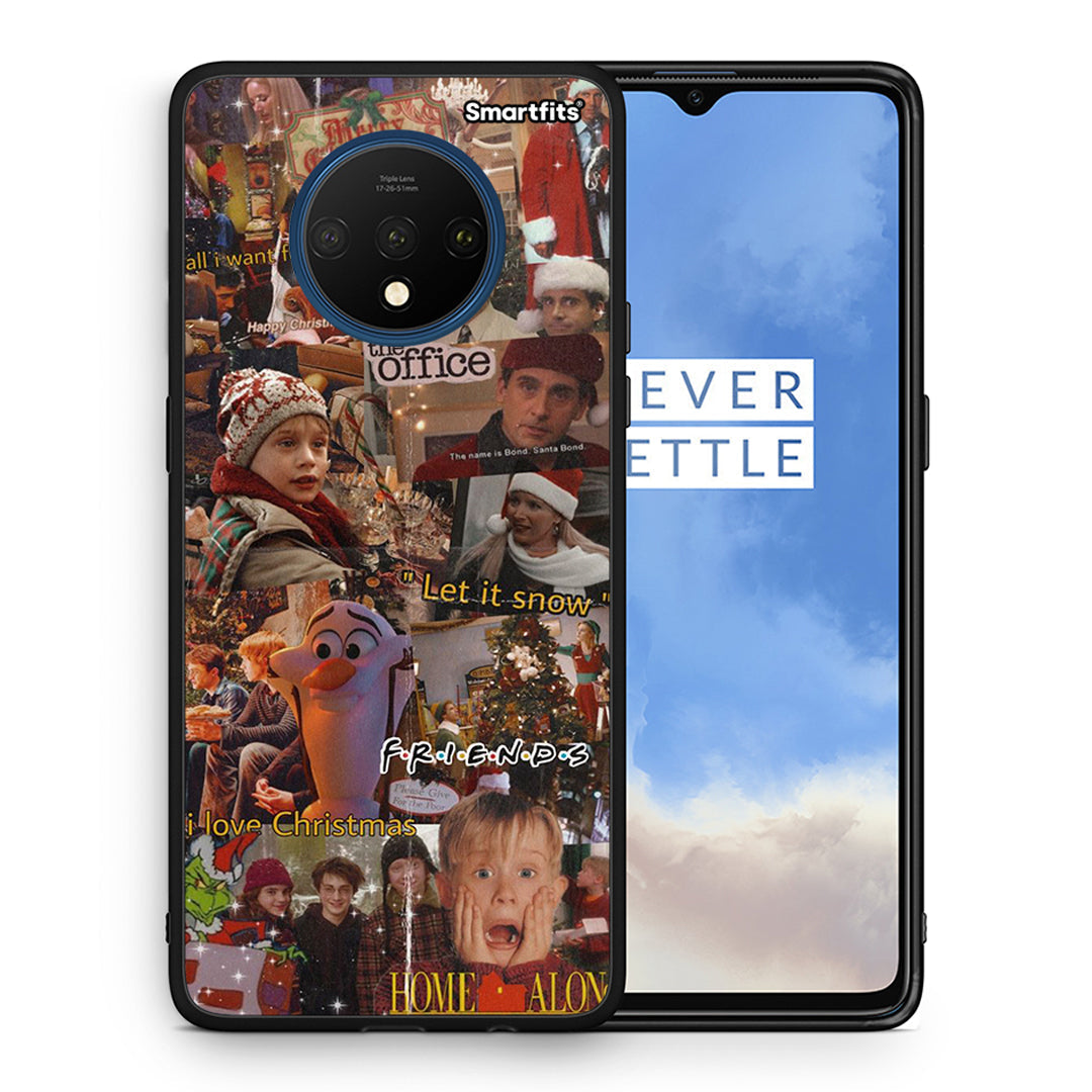 Θήκη OnePlus 7T Xmas Wishes από τη Smartfits με σχέδιο στο πίσω μέρος και μαύρο περίβλημα | OnePlus 7T Xmas Wishes case with colorful back and black bezels