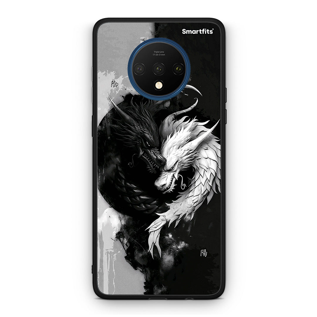 OnePlus 7T Yin Yang Θήκη από τη Smartfits με σχέδιο στο πίσω μέρος και μαύρο περίβλημα | Smartphone case with colorful back and black bezels by Smartfits