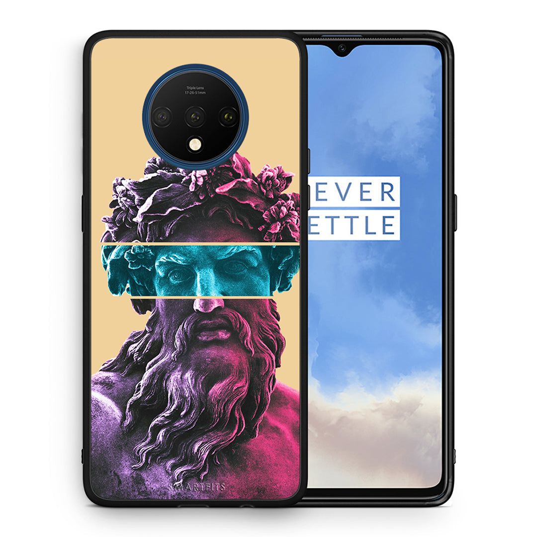 Θήκη Αγίου Βαλεντίνου OnePlus 7T Zeus Art από τη Smartfits με σχέδιο στο πίσω μέρος και μαύρο περίβλημα | OnePlus 7T Zeus Art case with colorful back and black bezels