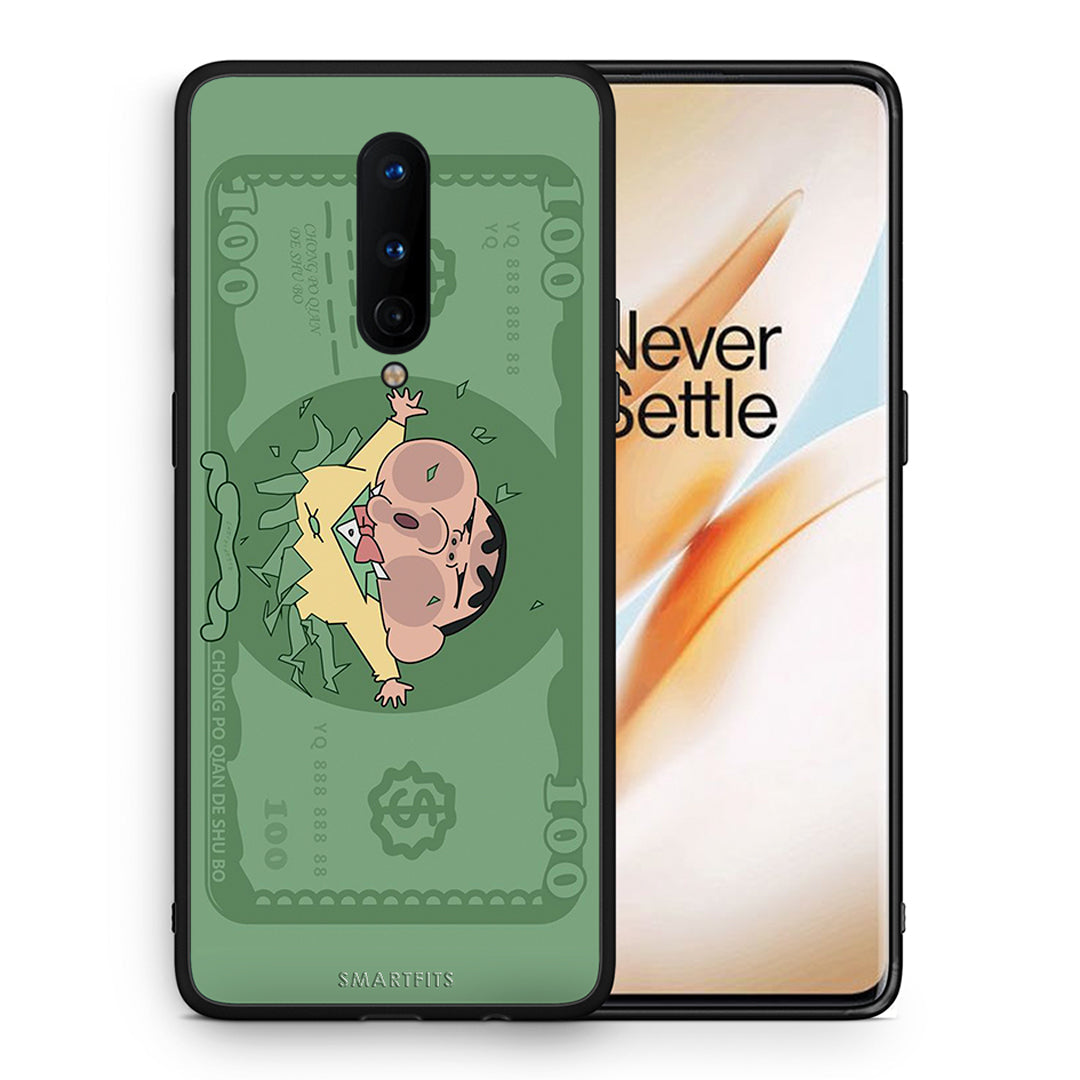 Θήκη Αγίου Βαλεντίνου OnePlus 8 Big Money από τη Smartfits με σχέδιο στο πίσω μέρος και μαύρο περίβλημα | OnePlus 8 Big Money case with colorful back and black bezels