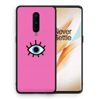 Thumbnail for Θήκη OnePlus 8 Blue Eye Pink από τη Smartfits με σχέδιο στο πίσω μέρος και μαύρο περίβλημα | OnePlus 8 Blue Eye Pink case with colorful back and black bezels