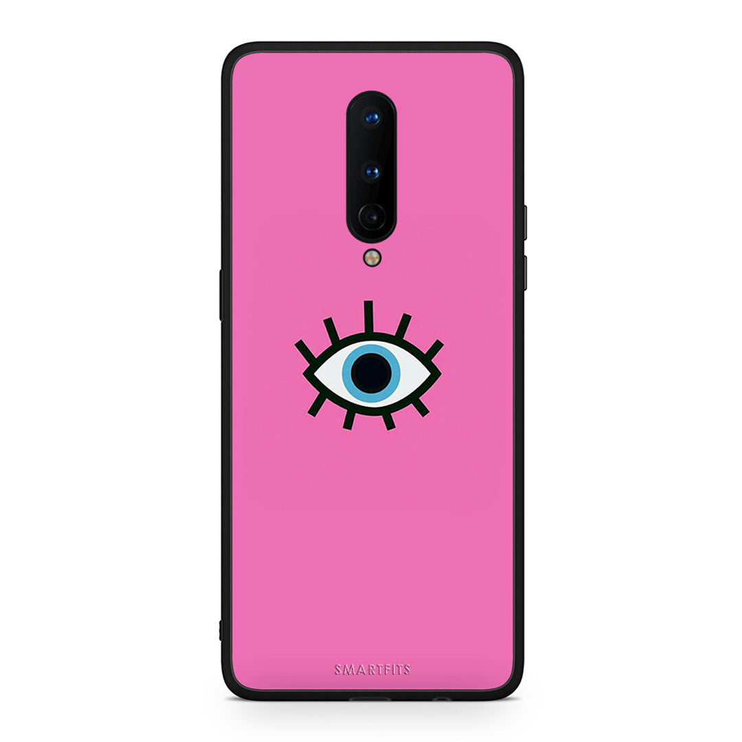 OnePlus 8 Blue Eye Pink θήκη από τη Smartfits με σχέδιο στο πίσω μέρος και μαύρο περίβλημα | Smartphone case with colorful back and black bezels by Smartfits