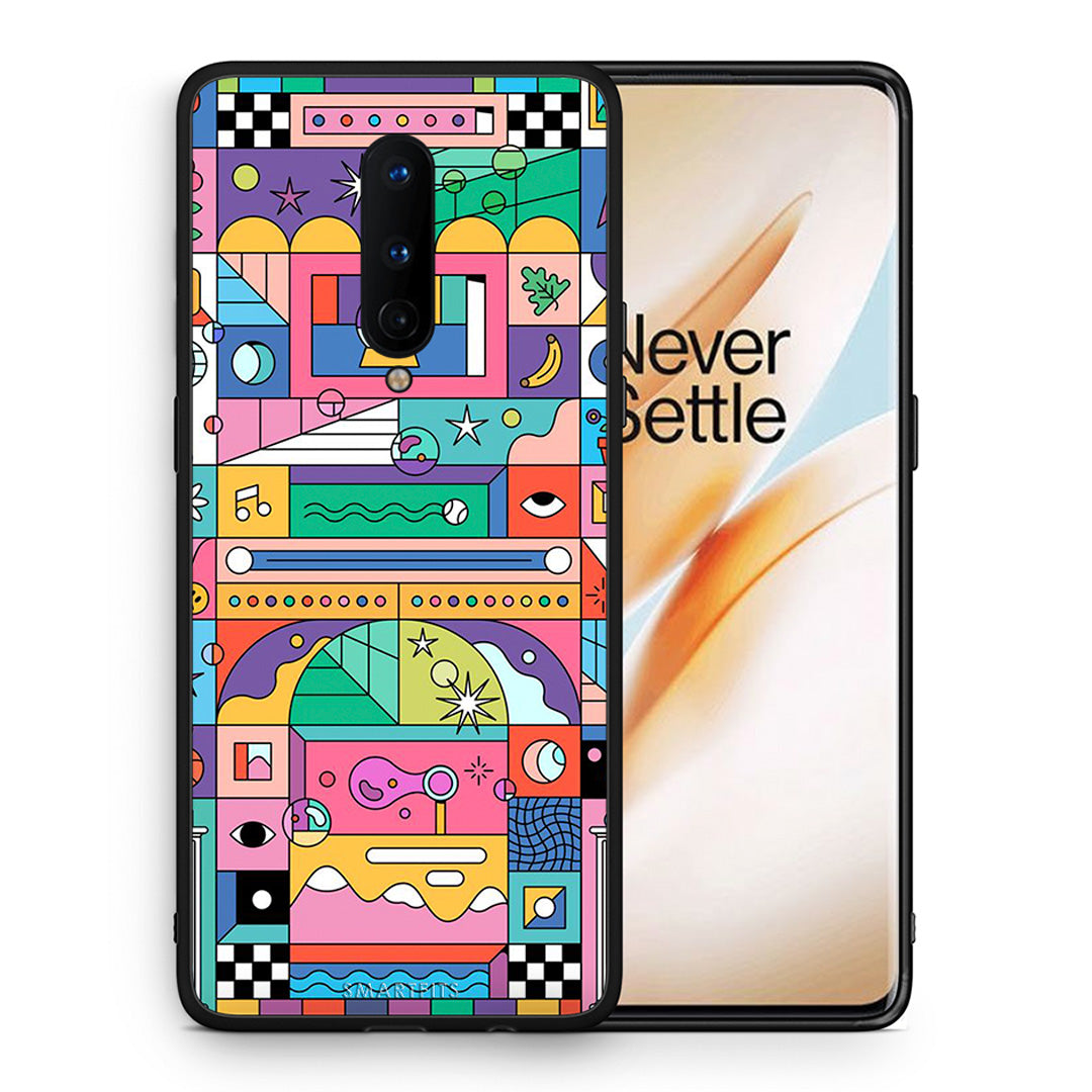 Θήκη OnePlus 8 Bubbles Soap από τη Smartfits με σχέδιο στο πίσω μέρος και μαύρο περίβλημα | OnePlus 8 Bubbles Soap case with colorful back and black bezels