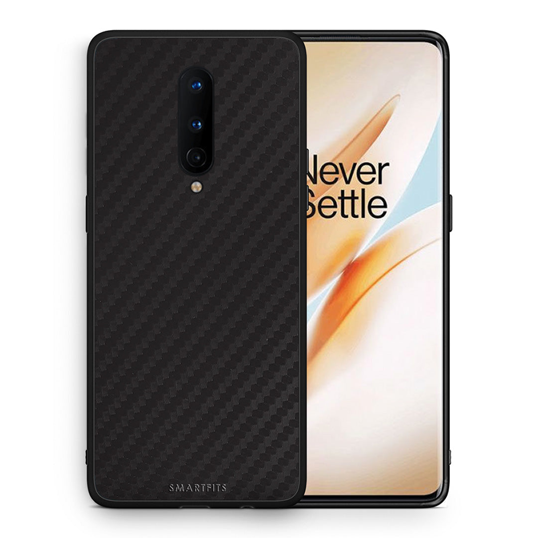 Θήκη OnePlus 8 Carbon Black από τη Smartfits με σχέδιο στο πίσω μέρος και μαύρο περίβλημα | OnePlus 8 Carbon Black case with colorful back and black bezels