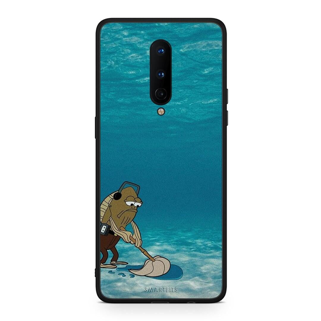 OnePlus 8 Clean The Ocean Θήκη από τη Smartfits με σχέδιο στο πίσω μέρος και μαύρο περίβλημα | Smartphone case with colorful back and black bezels by Smartfits