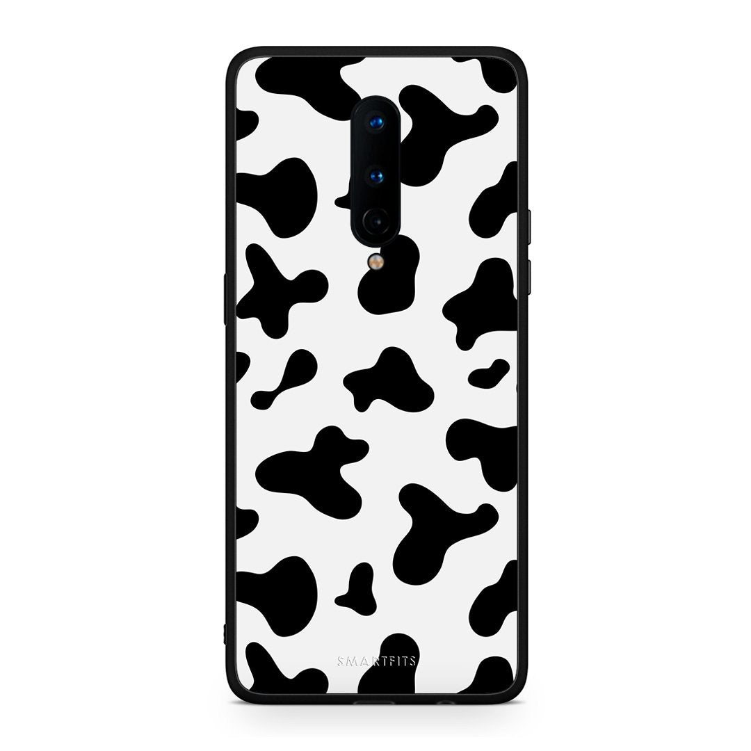 OnePlus 8 Cow Print θήκη από τη Smartfits με σχέδιο στο πίσω μέρος και μαύρο περίβλημα | Smartphone case with colorful back and black bezels by Smartfits