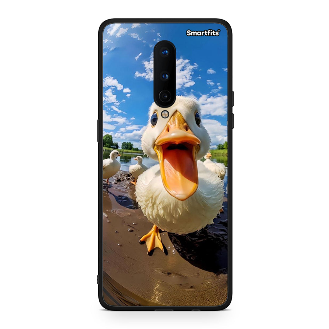 OnePlus 8 Duck Face θήκη από τη Smartfits με σχέδιο στο πίσω μέρος και μαύρο περίβλημα | Smartphone case with colorful back and black bezels by Smartfits