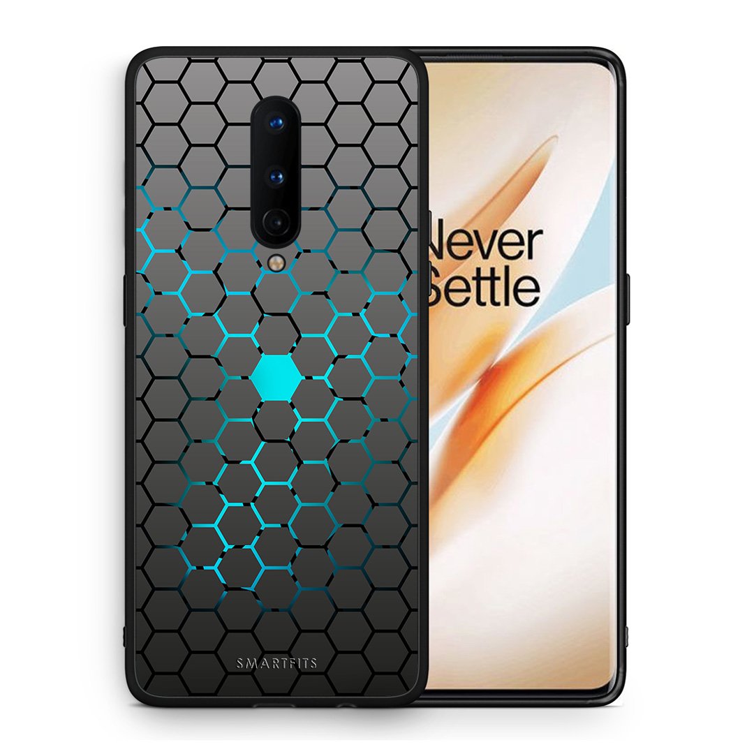 Θήκη OnePlus 8 Hexagonal Geometric από τη Smartfits με σχέδιο στο πίσω μέρος και μαύρο περίβλημα | OnePlus 8 Hexagonal Geometric case with colorful back and black bezels