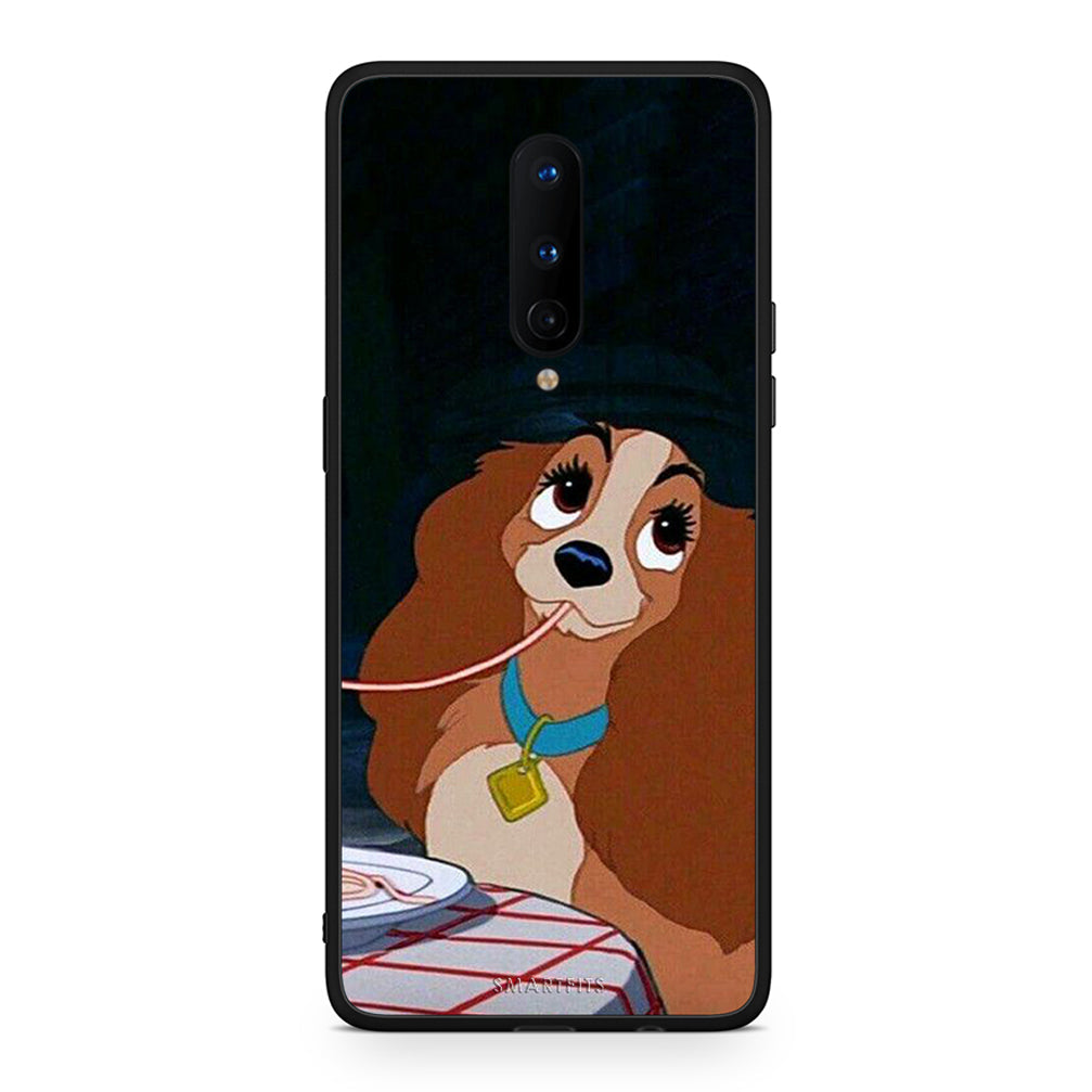 OnePlus 8 Lady And Tramp 2 Θήκη Αγίου Βαλεντίνου από τη Smartfits με σχέδιο στο πίσω μέρος και μαύρο περίβλημα | Smartphone case with colorful back and black bezels by Smartfits