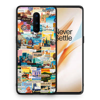 Thumbnail for Θήκη OnePlus 8 Live To Travel από τη Smartfits με σχέδιο στο πίσω μέρος και μαύρο περίβλημα | OnePlus 8 Live To Travel case with colorful back and black bezels