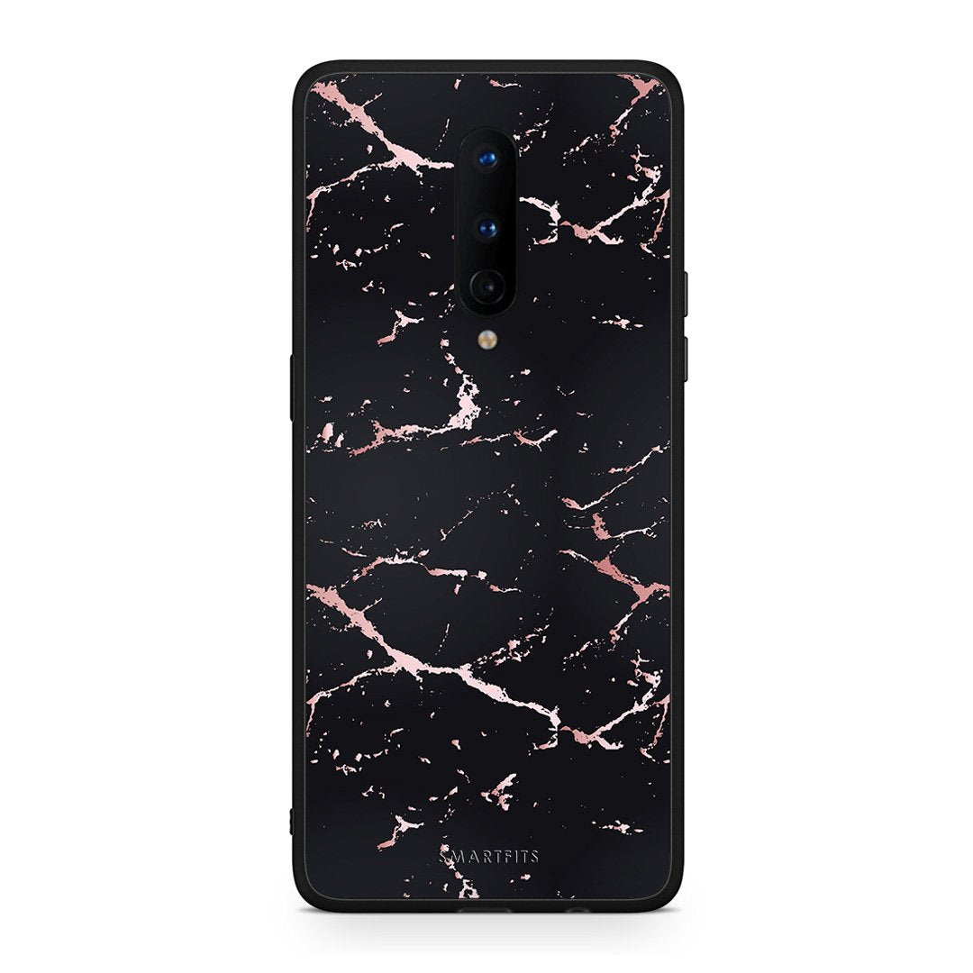 4 - OnePlus 8  Black Rosegold Marble case, cover, bumper