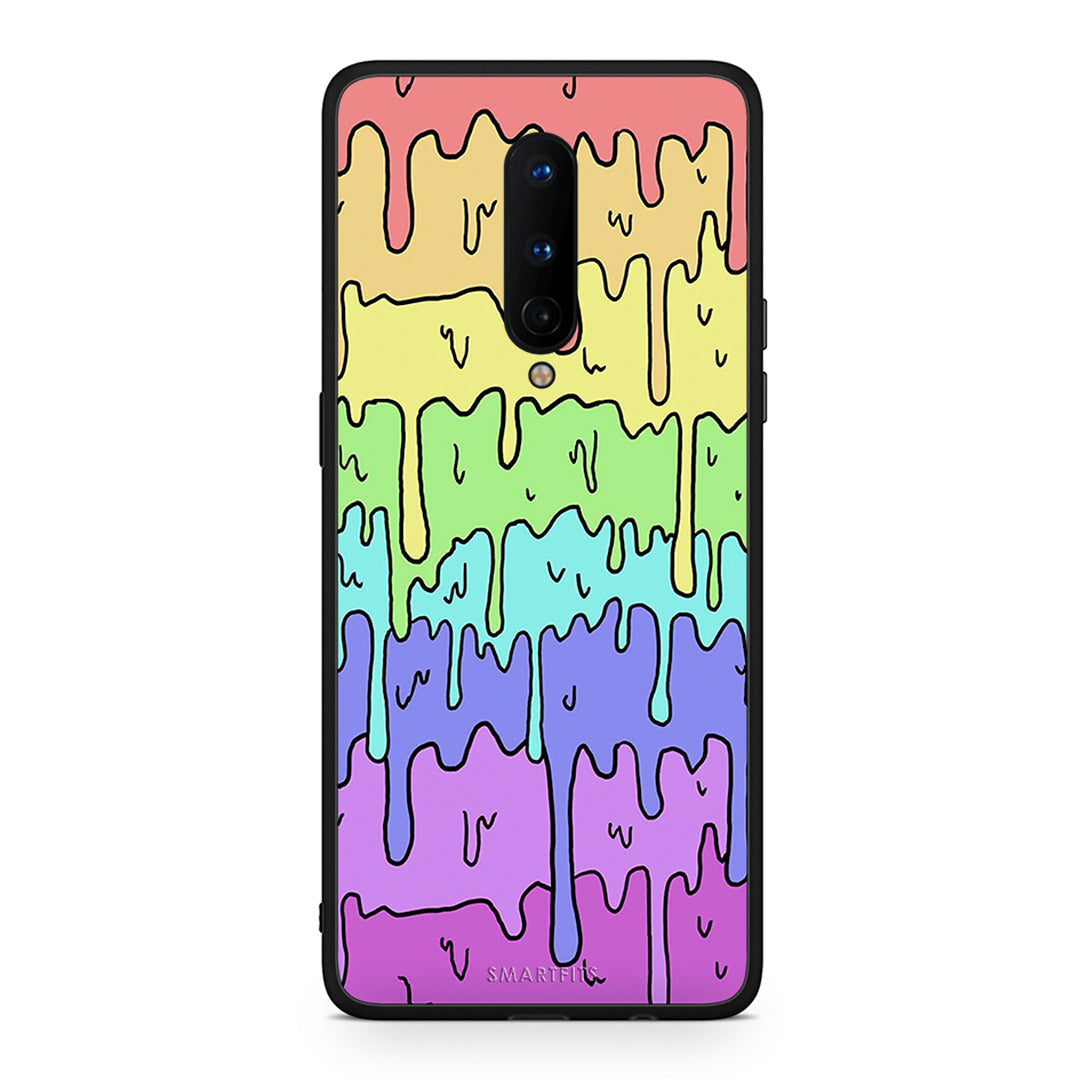 OnePlus 8 Melting Rainbow θήκη από τη Smartfits με σχέδιο στο πίσω μέρος και μαύρο περίβλημα | Smartphone case with colorful back and black bezels by Smartfits