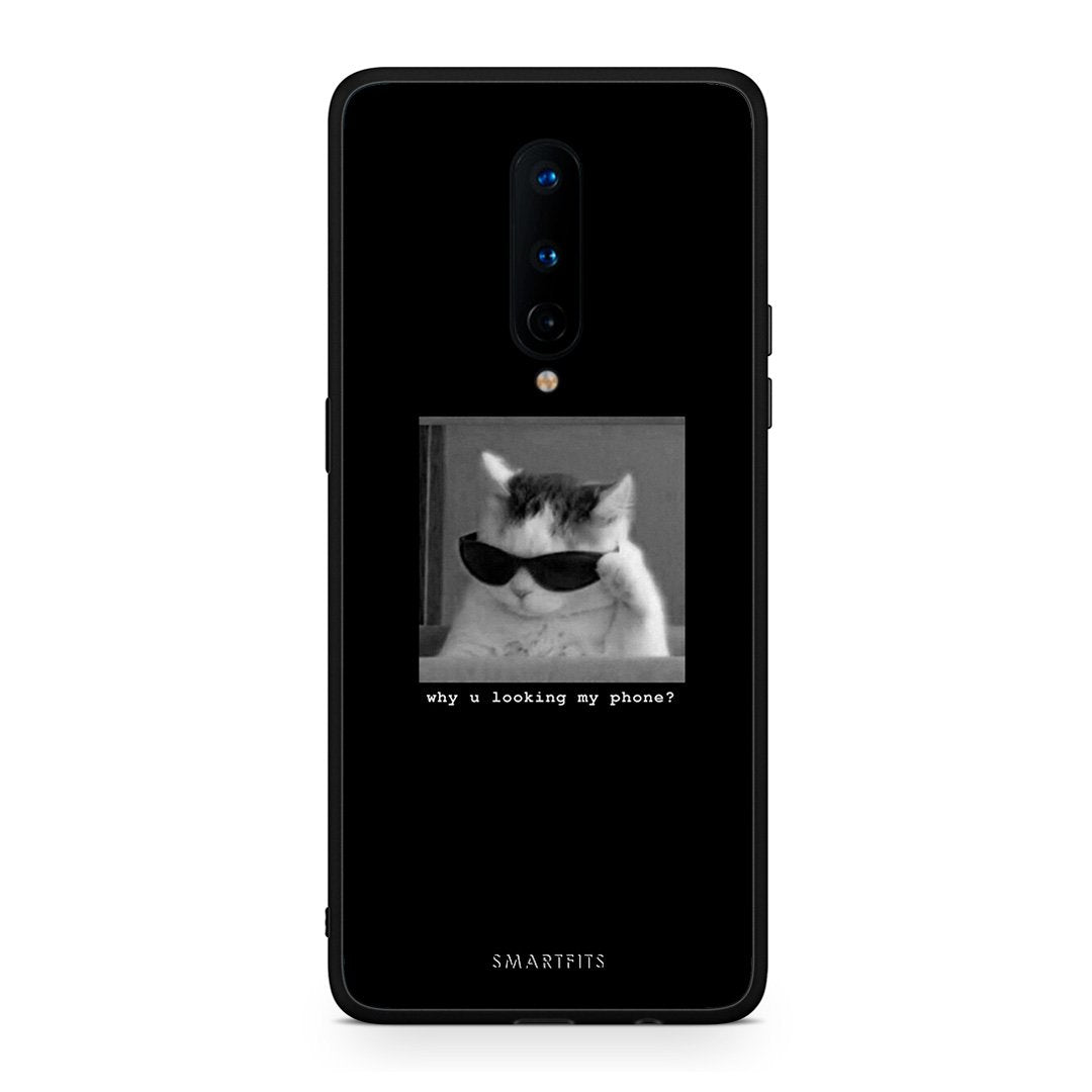 OnePlus 8 Meme Cat θήκη από τη Smartfits με σχέδιο στο πίσω μέρος και μαύρο περίβλημα | Smartphone case with colorful back and black bezels by Smartfits