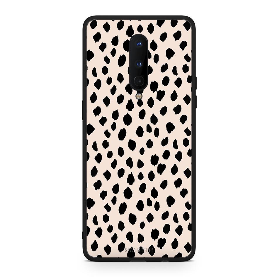OnePlus 8 New Polka Dots θήκη από τη Smartfits με σχέδιο στο πίσω μέρος και μαύρο περίβλημα | Smartphone case with colorful back and black bezels by Smartfits