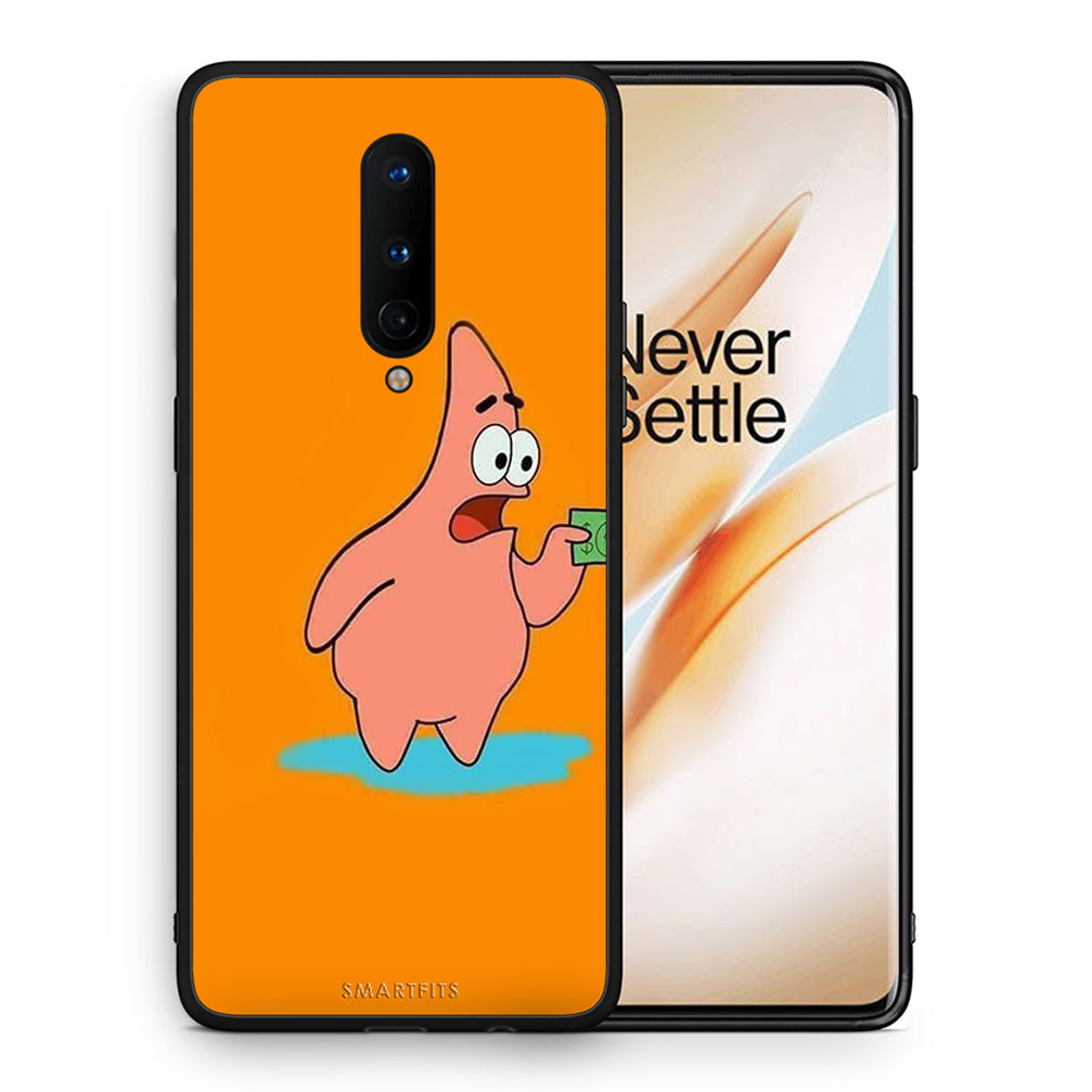 Θήκη Αγίου Βαλεντίνου OnePlus 8 No Money 1 από τη Smartfits με σχέδιο στο πίσω μέρος και μαύρο περίβλημα | OnePlus 8 No Money 1 case with colorful back and black bezels