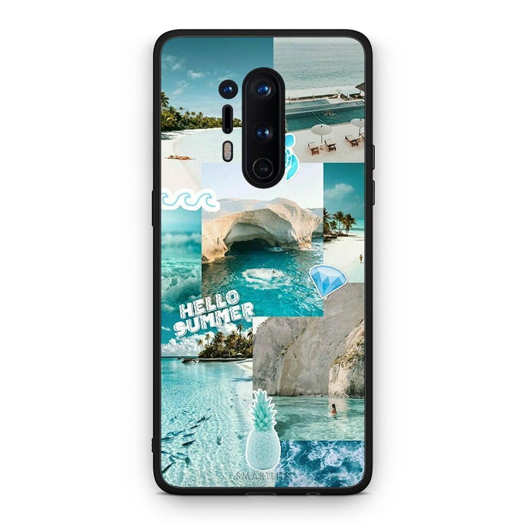 OnePlus 8 Pro Aesthetic Summer Θήκη από τη Smartfits με σχέδιο στο πίσω μέρος και μαύρο περίβλημα | Smartphone case with colorful back and black bezels by Smartfits