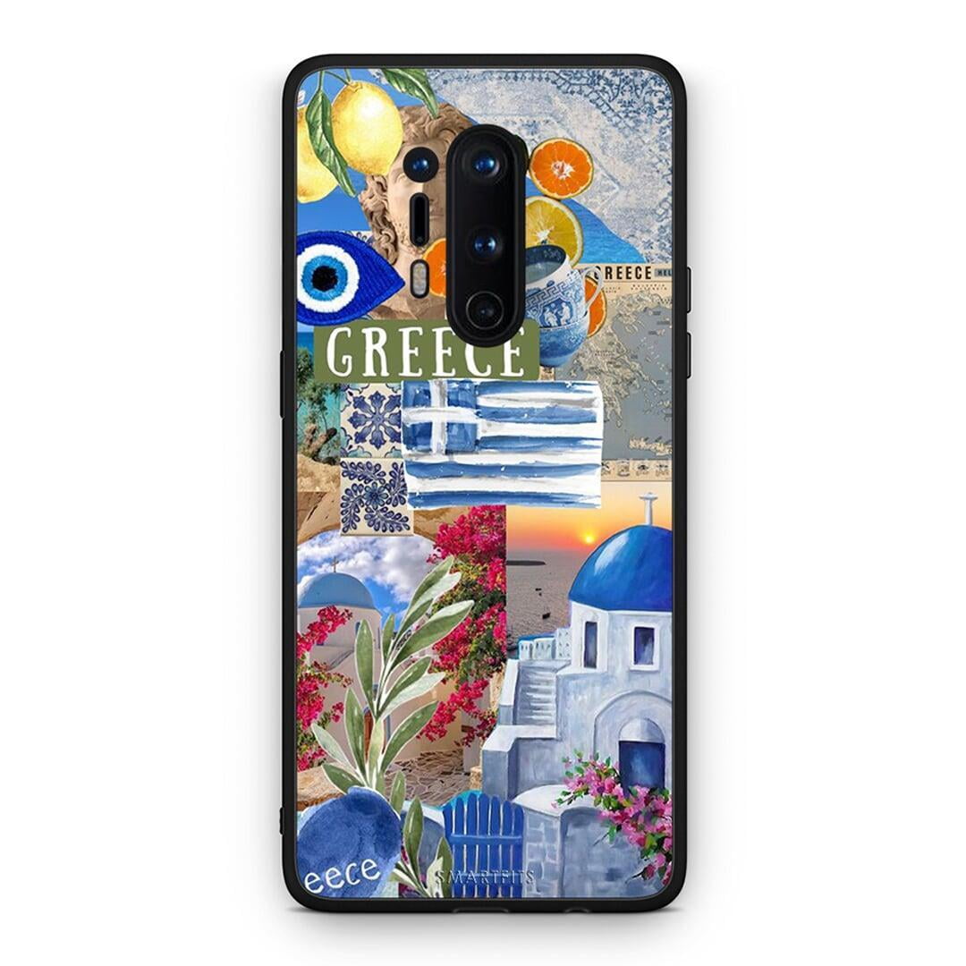 OnePlus 8 Pro All Greek Θήκη από τη Smartfits με σχέδιο στο πίσω μέρος και μαύρο περίβλημα | Smartphone case with colorful back and black bezels by Smartfits