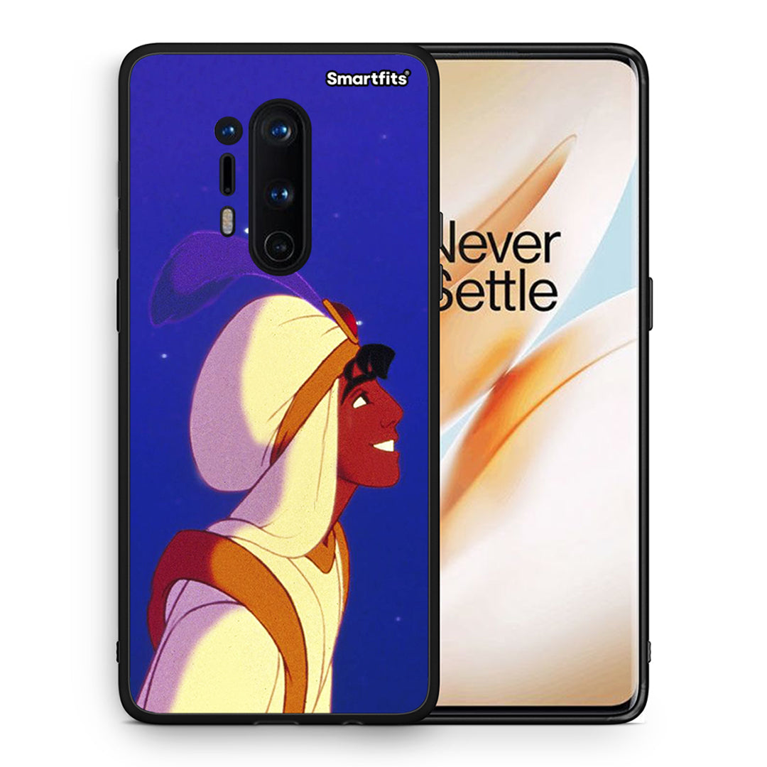 Θήκη OnePlus 8 Pro Alladin And Jasmine Love 1 από τη Smartfits με σχέδιο στο πίσω μέρος και μαύρο περίβλημα | OnePlus 8 Pro Alladin And Jasmine Love 1 case with colorful back and black bezels