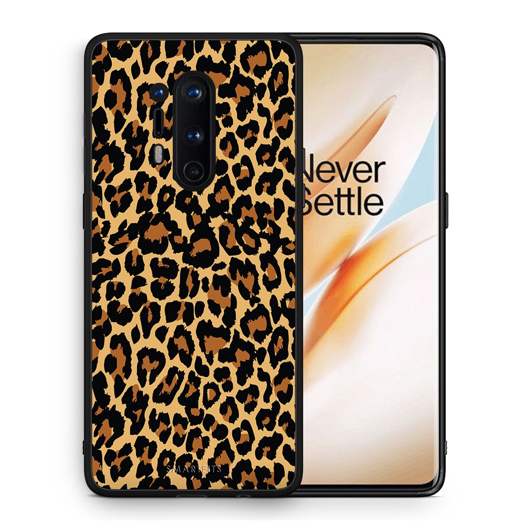 Θήκη OnePlus 8 Pro Leopard Animal από τη Smartfits με σχέδιο στο πίσω μέρος και μαύρο περίβλημα | OnePlus 8 Pro Leopard Animal case with colorful back and black bezels
