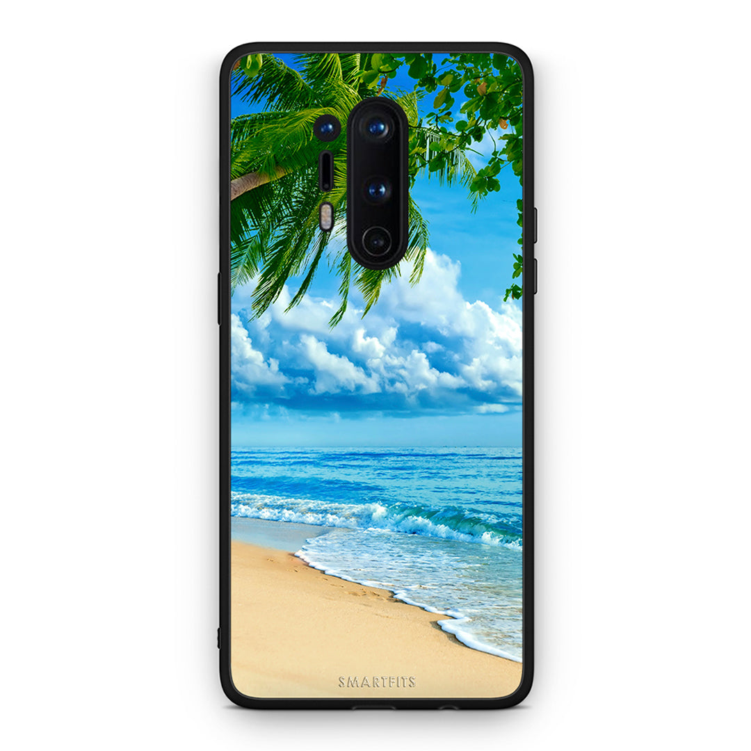 OnePlus 8 Pro Beautiful Beach θήκη από τη Smartfits με σχέδιο στο πίσω μέρος και μαύρο περίβλημα | Smartphone case with colorful back and black bezels by Smartfits