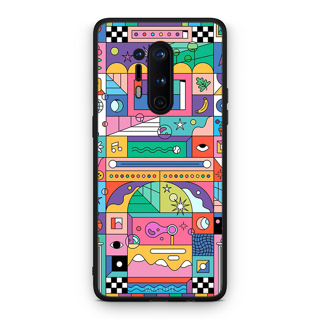OnePlus 8 Pro Bubbles Soap θήκη από τη Smartfits με σχέδιο στο πίσω μέρος και μαύρο περίβλημα | Smartphone case with colorful back and black bezels by Smartfits