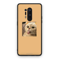 Thumbnail for OnePlus 8 Pro Cat Tongue θήκη από τη Smartfits με σχέδιο στο πίσω μέρος και μαύρο περίβλημα | Smartphone case with colorful back and black bezels by Smartfits