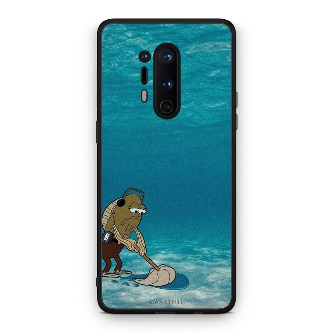 OnePlus 8 Pro Clean The Ocean Θήκη από τη Smartfits με σχέδιο στο πίσω μέρος και μαύρο περίβλημα | Smartphone case with colorful back and black bezels by Smartfits