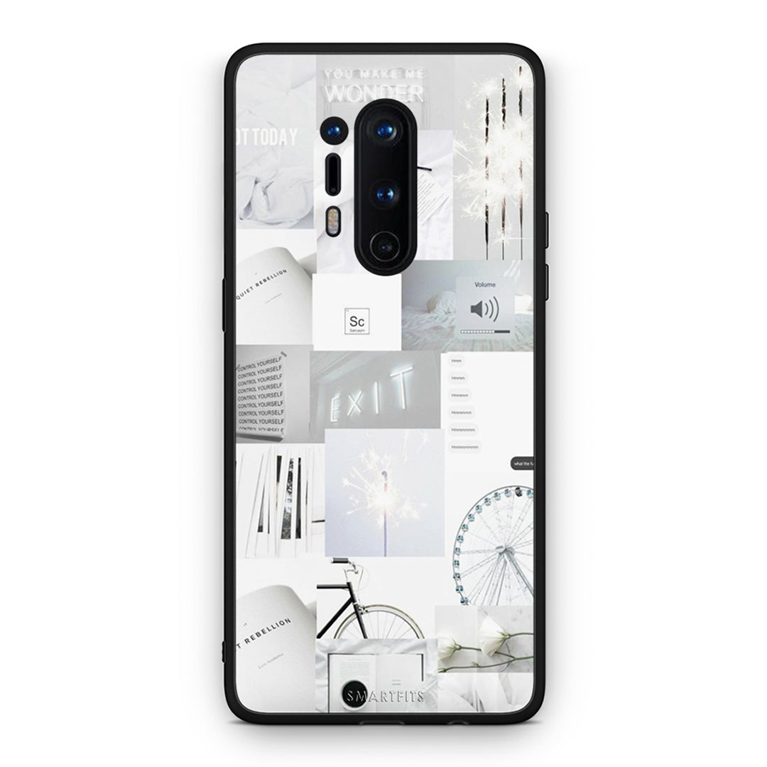 OnePlus 8 Pro Collage Make Me Wonder Θήκη Αγίου Βαλεντίνου από τη Smartfits με σχέδιο στο πίσω μέρος και μαύρο περίβλημα | Smartphone case with colorful back and black bezels by Smartfits