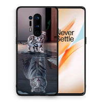 Thumbnail for Θήκη OnePlus 8 Pro Tiger Cute από τη Smartfits με σχέδιο στο πίσω μέρος και μαύρο περίβλημα | OnePlus 8 Pro Tiger Cute case with colorful back and black bezels
