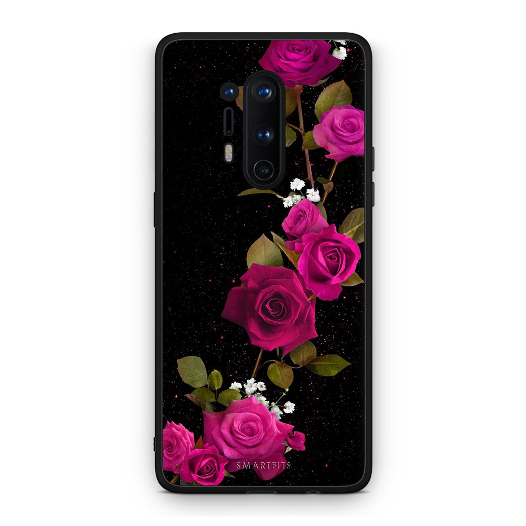 4 - OnePlus 8 Pro Red Roses Flower case, cover, bumper
