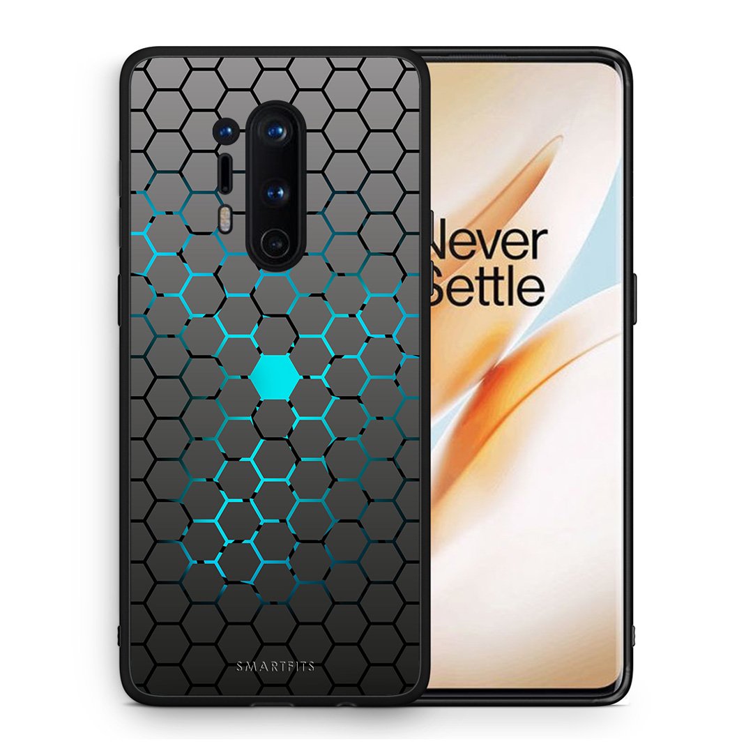 Θήκη OnePlus 8 Pro Hexagonal Geometric από τη Smartfits με σχέδιο στο πίσω μέρος και μαύρο περίβλημα | OnePlus 8 Pro Hexagonal Geometric case with colorful back and black bezels