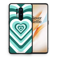 Thumbnail for Θήκη OnePlus 8 Pro Green Hearts από τη Smartfits με σχέδιο στο πίσω μέρος και μαύρο περίβλημα | OnePlus 8 Pro Green Hearts case with colorful back and black bezels