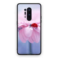Thumbnail for OnePlus 8 Pro Ladybug Flower θήκη από τη Smartfits με σχέδιο στο πίσω μέρος και μαύρο περίβλημα | Smartphone case with colorful back and black bezels by Smartfits
