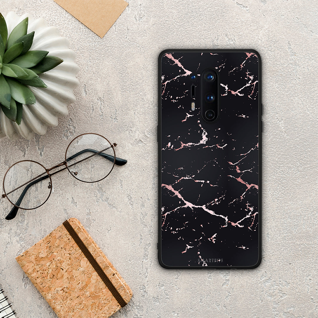 Marble Black Rosegold - OnePlus 8 Pro θήκη