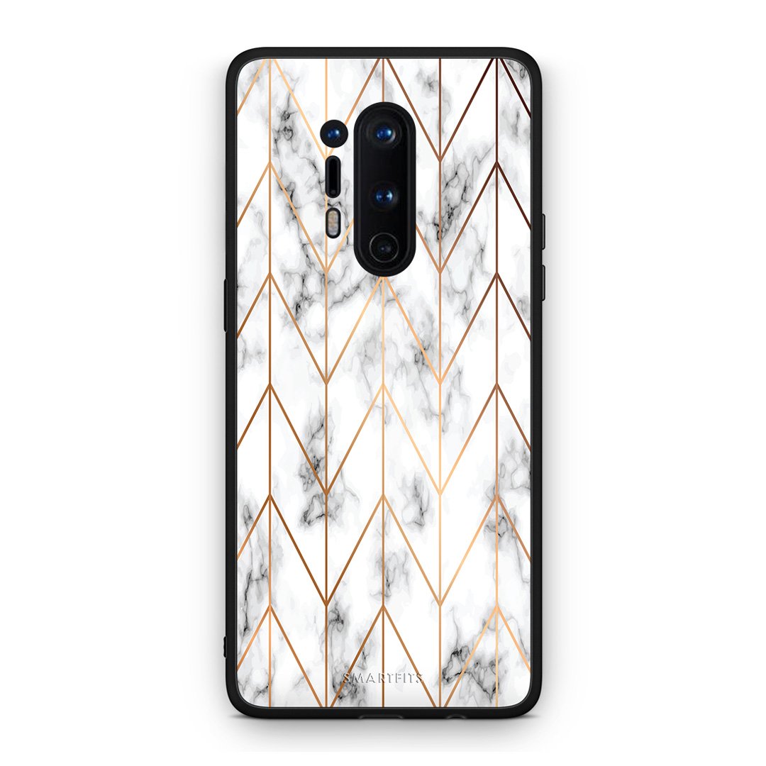 44 - OnePlus 8 Pro  Gold Geometric Marble case, cover, bumper