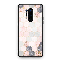 Thumbnail for 4 - OnePlus 8 Pro Hexagon Pink Marble case, cover, bumper