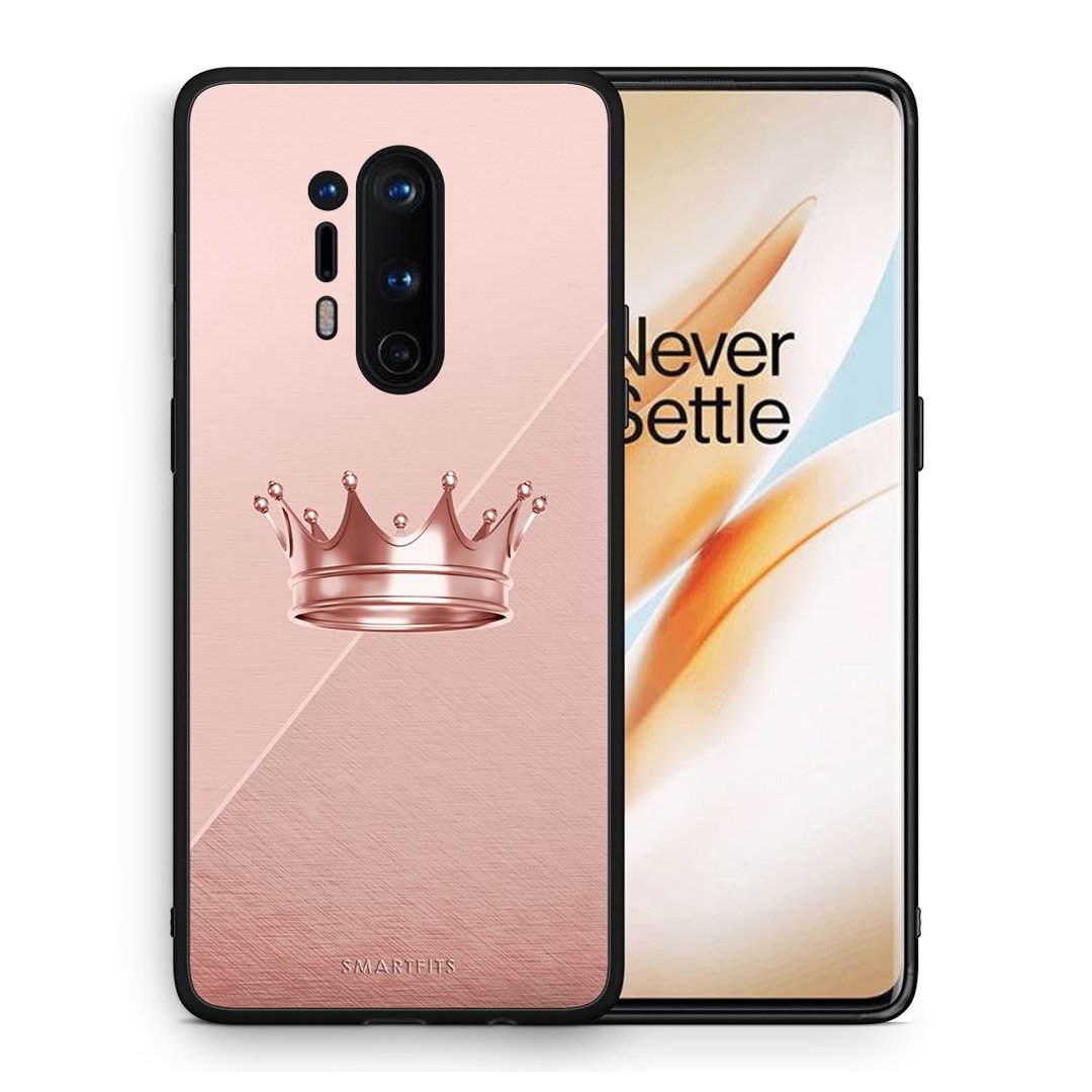 Θήκη OnePlus 8 Pro Crown Minimal από τη Smartfits με σχέδιο στο πίσω μέρος και μαύρο περίβλημα | OnePlus 8 Pro Crown Minimal case with colorful back and black bezels