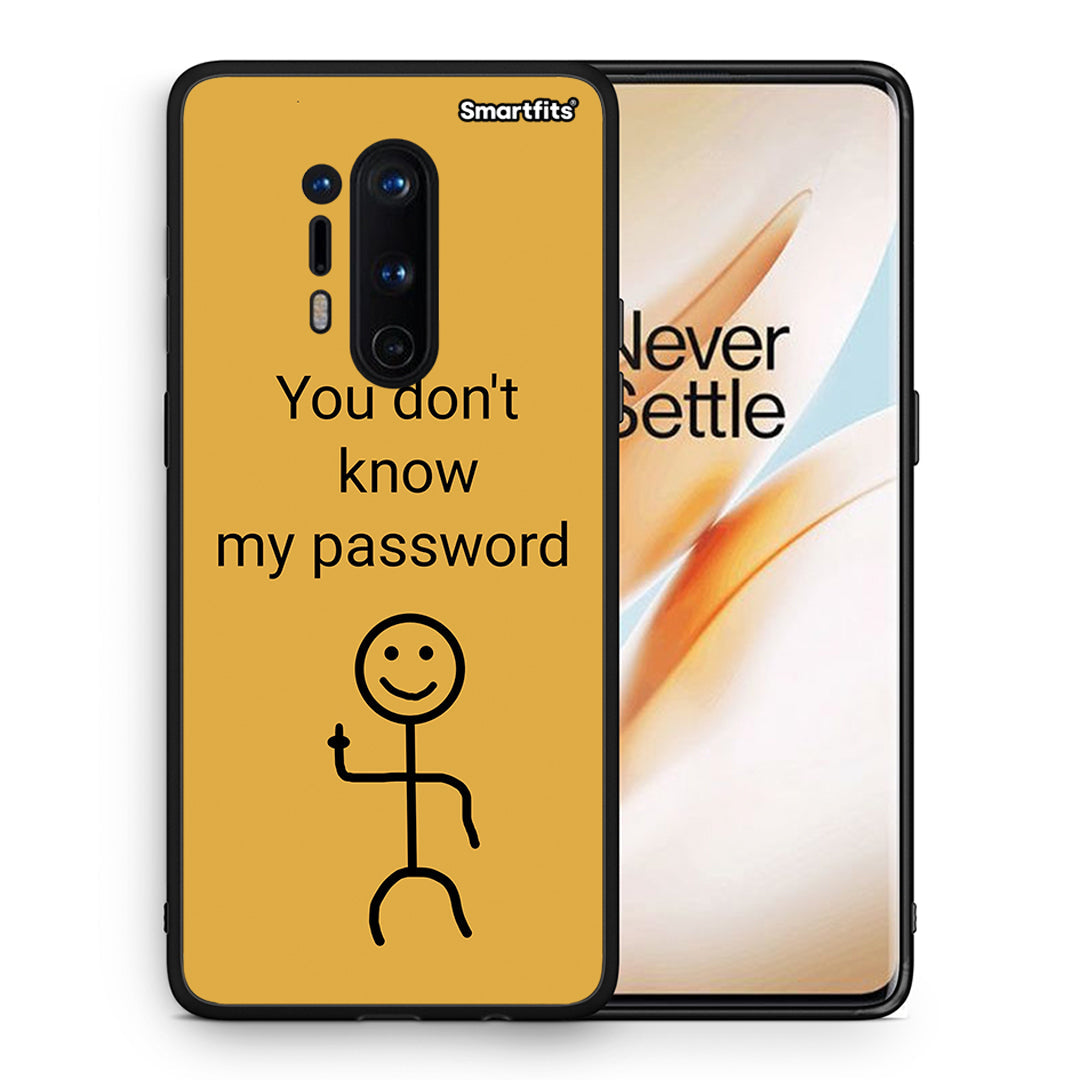 Θήκη OnePlus 8 Pro My Password από τη Smartfits με σχέδιο στο πίσω μέρος και μαύρο περίβλημα | OnePlus 8 Pro My Password case with colorful back and black bezels