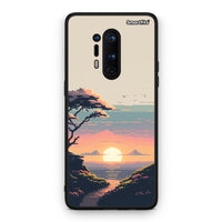 Thumbnail for OnePlus 8 Pro Pixel Sunset Θήκη από τη Smartfits με σχέδιο στο πίσω μέρος και μαύρο περίβλημα | Smartphone case with colorful back and black bezels by Smartfits