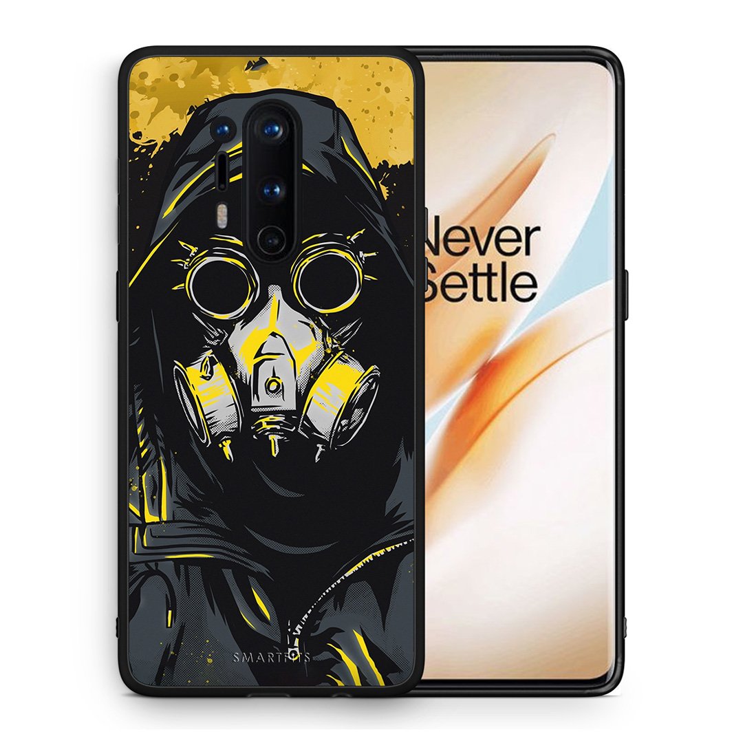 Θήκη OnePlus 8 Pro Mask PopArt από τη Smartfits με σχέδιο στο πίσω μέρος και μαύρο περίβλημα | OnePlus 8 Pro Mask PopArt case with colorful back and black bezels